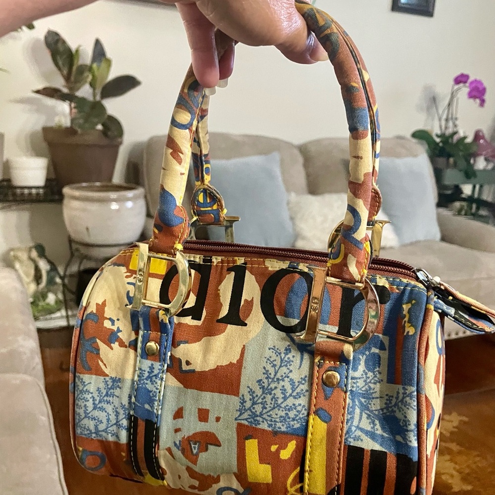 Christian Dior graffiti mini Boston barrel bag  creation of John Galliano 2000